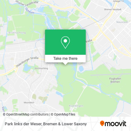 Park links der Weser map