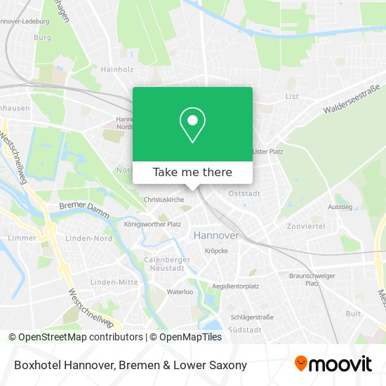 Boxhotel Hannover map