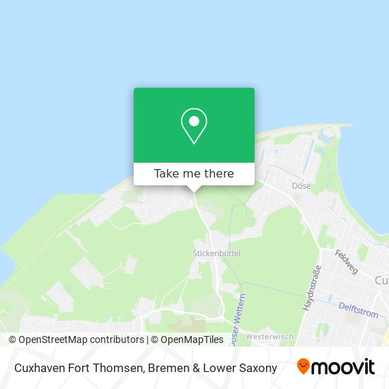 Cuxhaven Fort Thomsen map