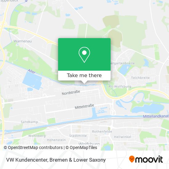 VW Kundencenter map