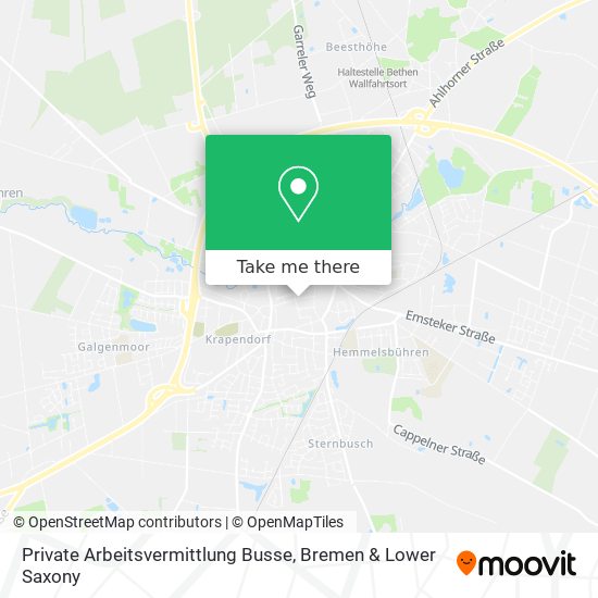 Private Arbeitsvermittlung Busse map