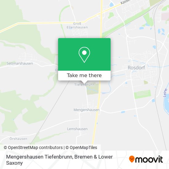 Mengershausen Tiefenbrunn map