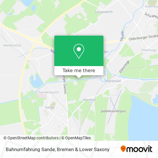 Bahnumfahrung Sande map