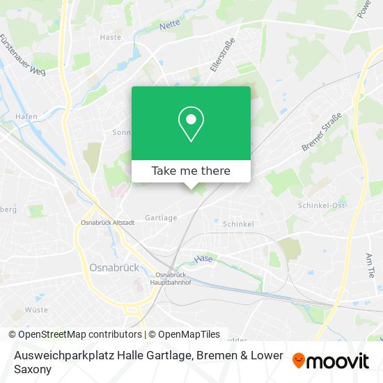 Ausweichparkplatz Halle Gartlage map