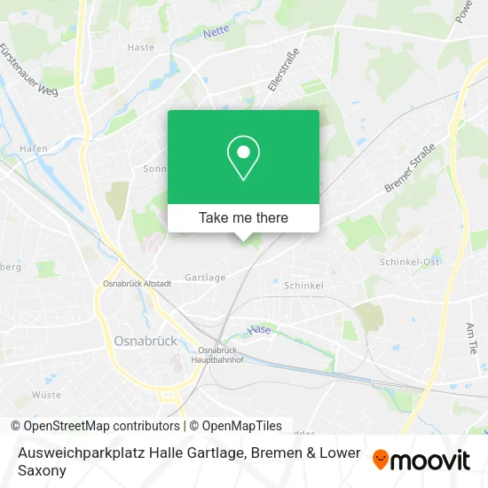Карта Ausweichparkplatz Halle Gartlage