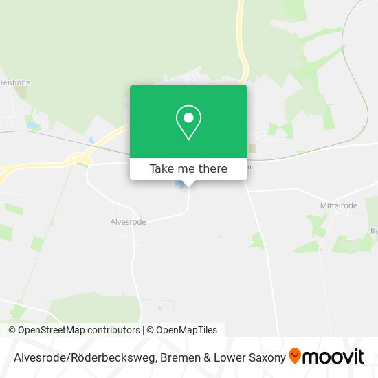 Alvesrode/Röderbecksweg map