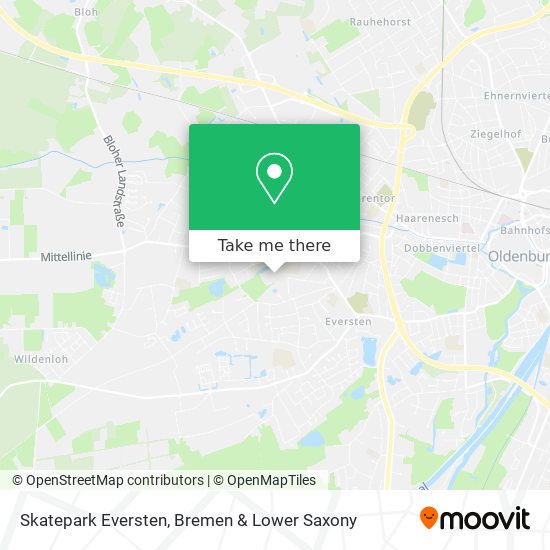 Skatepark Eversten map