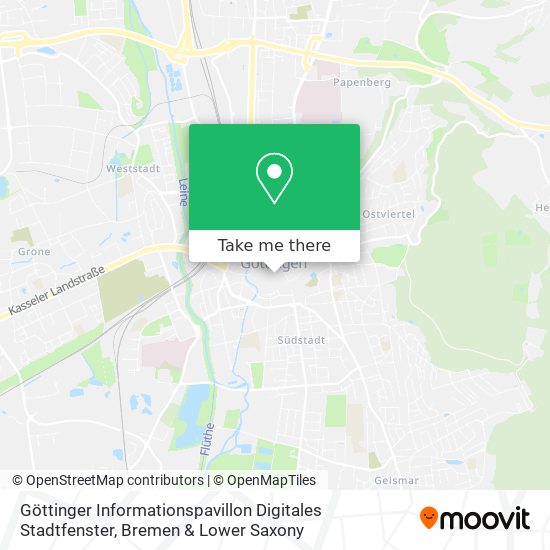 Göttinger Informationspavillon Digitales Stadtfenster map
