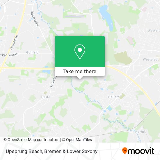 Upsprung Beach map