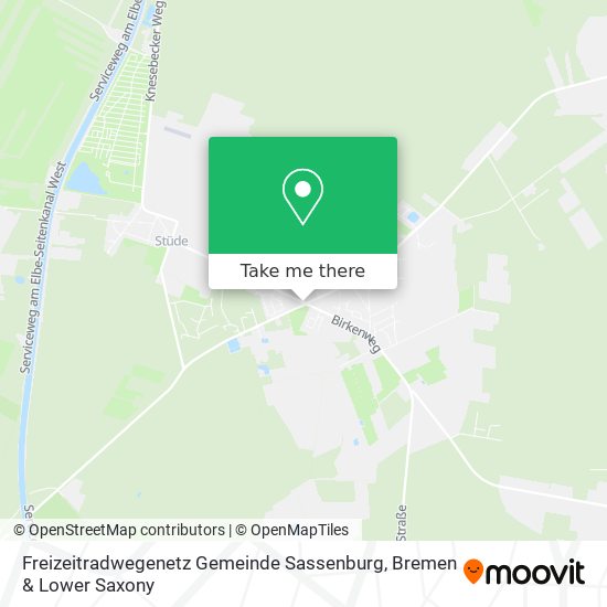 Freizeitradwegenetz Gemeinde Sassenburg map