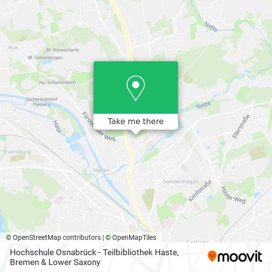 Hochschule Osnabrück - Teilbibliothek Haste map