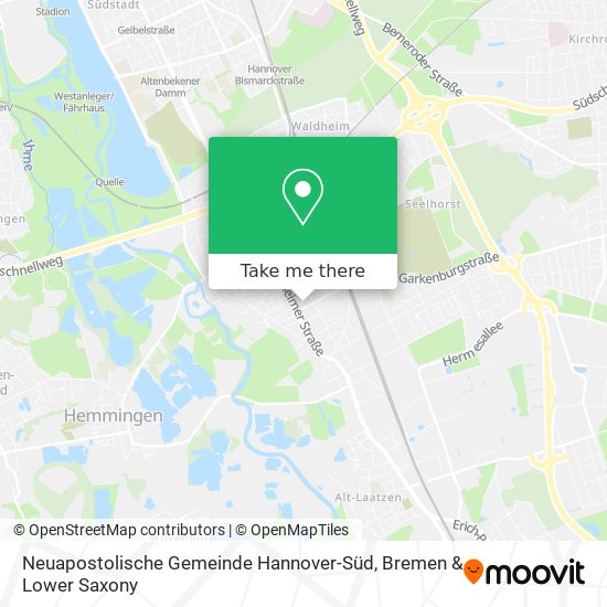 Neuapostolische Gemeinde Hannover-Süd map