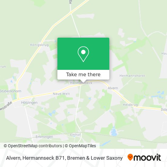 Alvern, Hermannseck B71 map