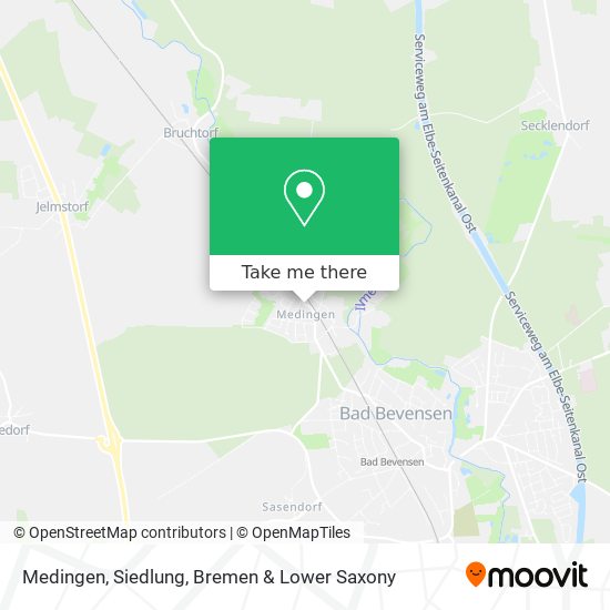 Medingen, Siedlung map