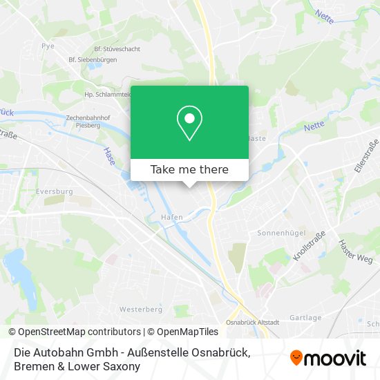 Карта Die Autobahn Gmbh - Außenstelle Osnabrück