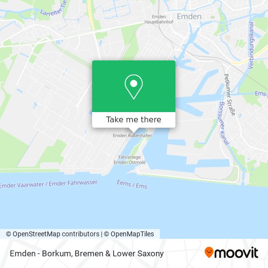 Emden - Borkum map