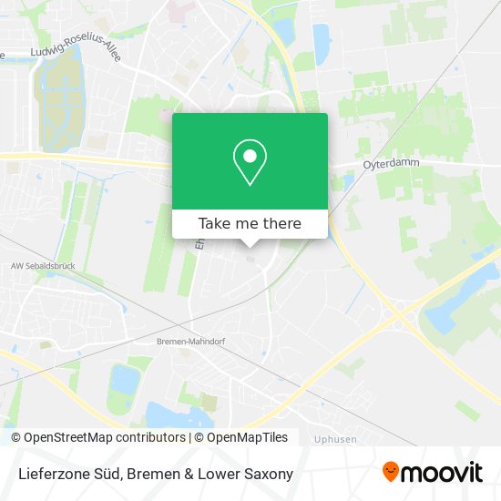 Lieferzone Süd map