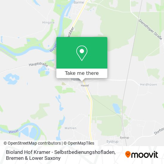 Карта Bioland Hof Kramer - Selbstbedienungshofladen