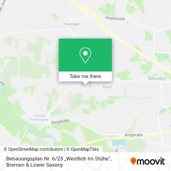 Карта Bebauungsplan Nr. 6 / 25 „Westlich Im Stühe“