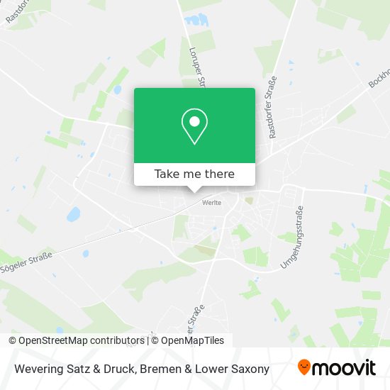 Wevering Satz & Druck map
