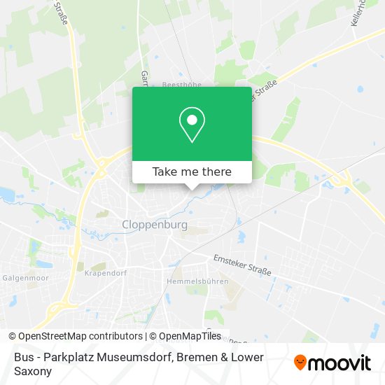 Bus - Parkplatz Museumsdorf map