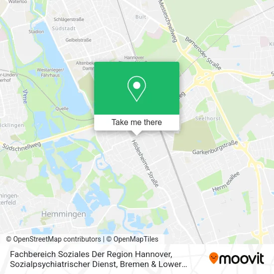 Карта Fachbereich Soziales Der Region Hannover, Sozialpsychiatrischer Dienst