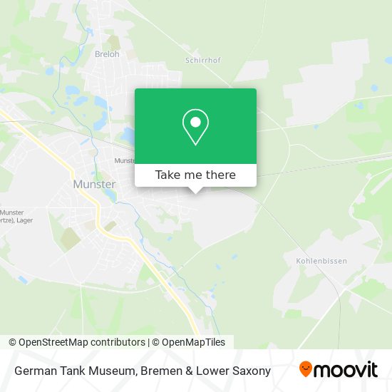 German Tank Museum map