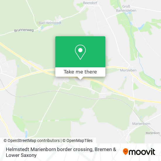 Helmstedt Marienborn border crossing map