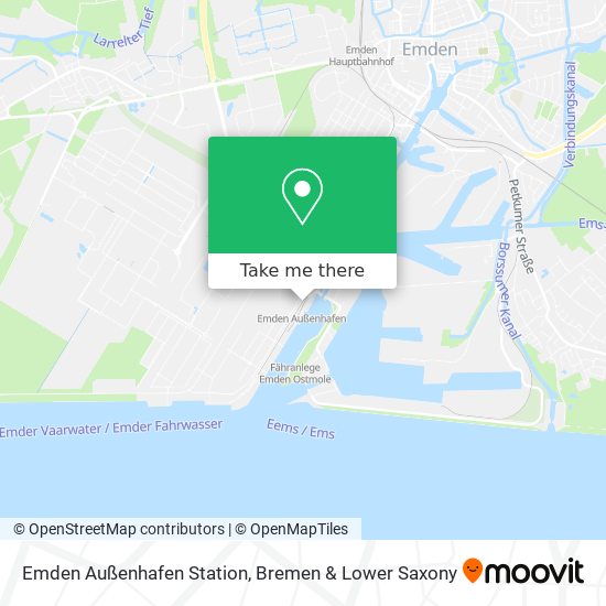 Emden Außenhafen Station map