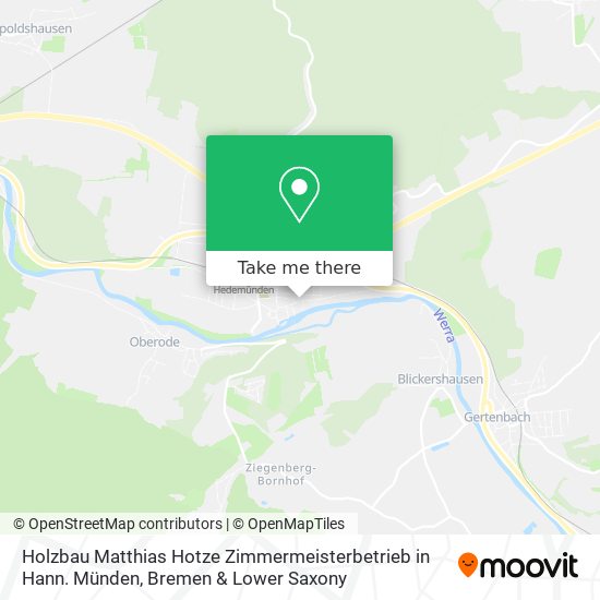 Holzbau Matthias Hotze Zimmermeisterbetrieb in Hann. Münden map