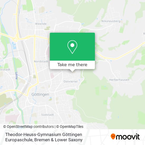 Theodor-Heuss-Gymnasium Göttingen Europaschule map