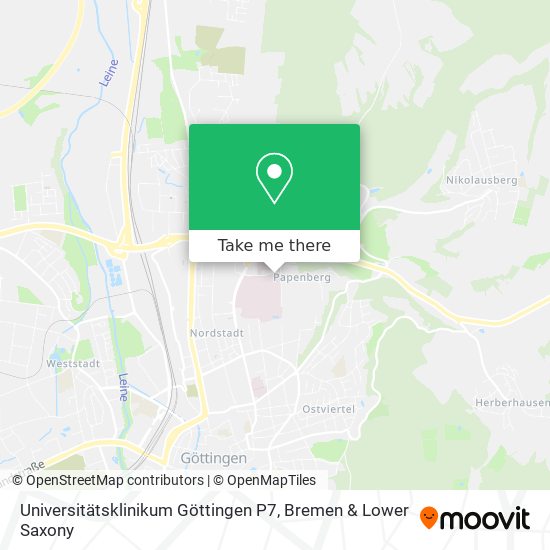 Universitätsklinikum Göttingen P7 map