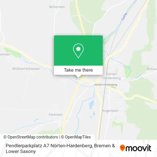 Карта Pendlerparkplatz A7 Nörten-Hardenberg