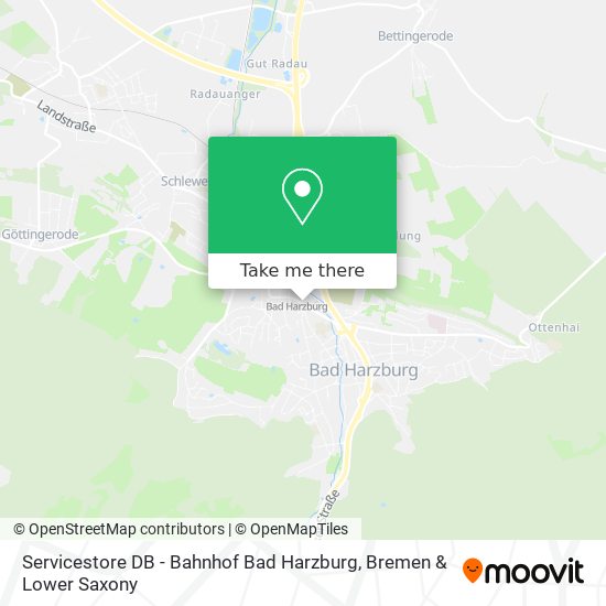 Servicestore DB - Bahnhof Bad Harzburg map