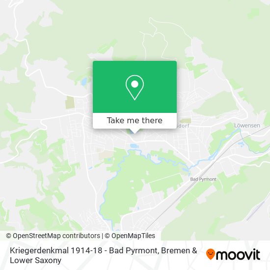 Kriegerdenkmal 1914-18 - Bad Pyrmont map