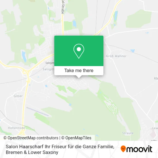 Карта Salon Haarscharf Ihr Friseur für die Ganze Familie