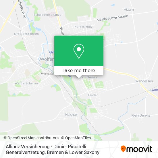 Allianz Versicherung - Daniel Piscitelli Generalvertretung map