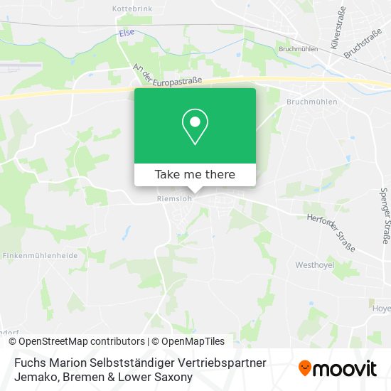 Fuchs Marion Selbstständiger Vertriebspartner Jemako map