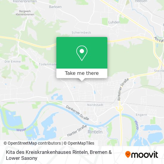 Карта Kita des Kreiskrankenhauses Rinteln