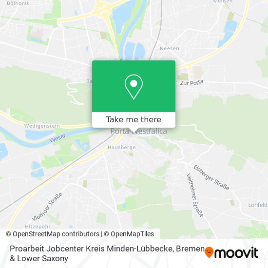 Proarbeit Jobcenter Kreis Minden-Lübbecke map
