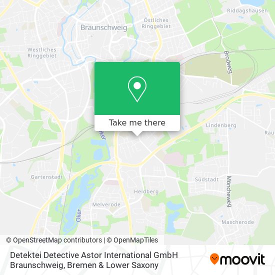 Detektei Detective Astor International GmbH Braunschweig map