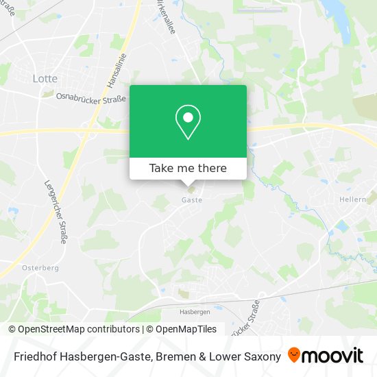 Friedhof Hasbergen-Gaste map
