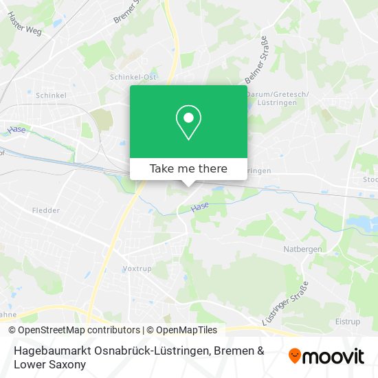 Hagebaumarkt Osnabrück-Lüstringen map