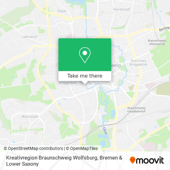 Карта Kreativregion Braunschweig Wolfsburg