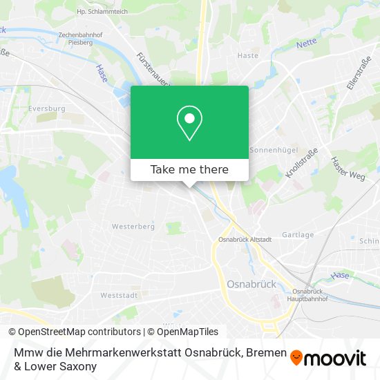 Карта Mmw die Mehrmarkenwerkstatt Osnabrück