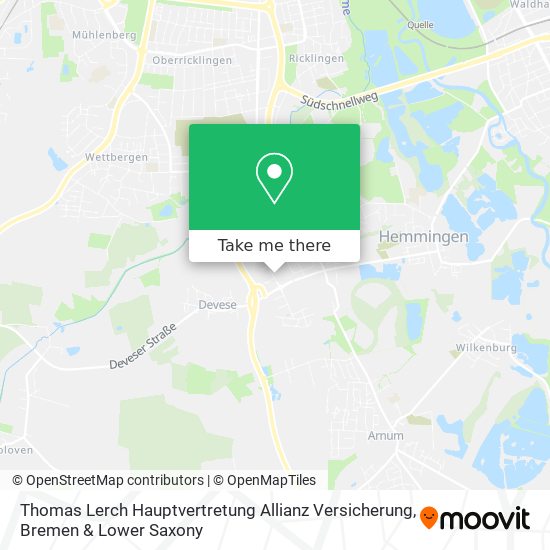 Карта Thomas Lerch Hauptvertretung Allianz Versicherung