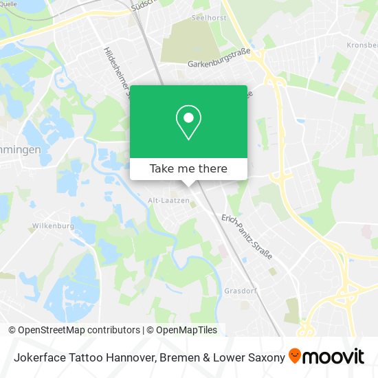 Jokerface Tattoo Hannover map