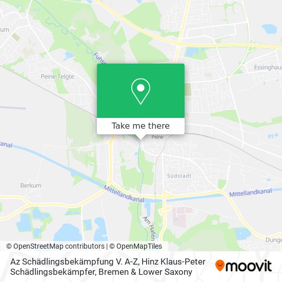 Az Schädlingsbekämpfung V. A-Z, Hinz Klaus-Peter Schädlingsbekämpfer map