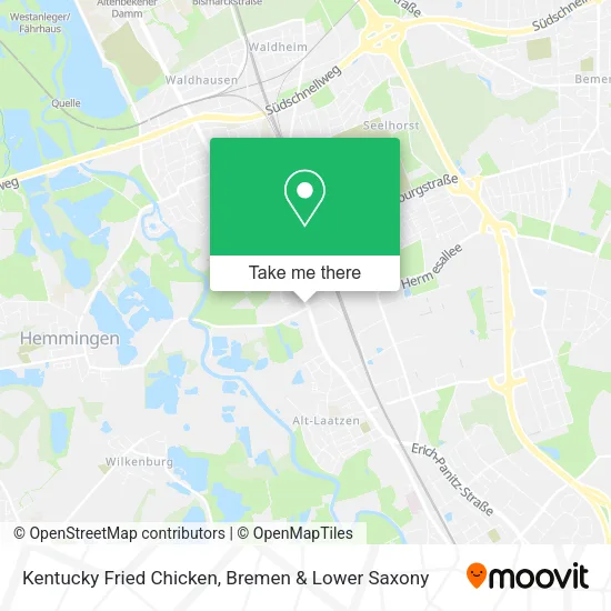 Kentucky Fried Chicken map