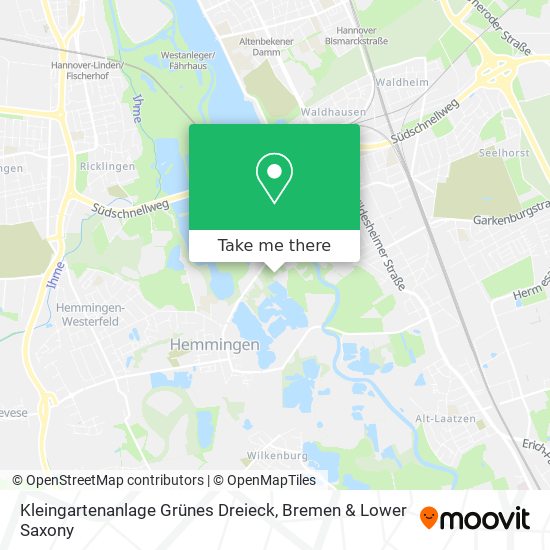Kleingartenanlage Grünes Dreieck map